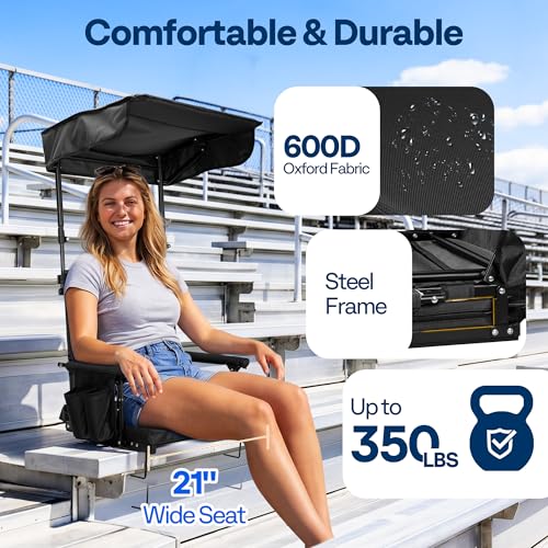 VIVOHOME Stadium Seat with Sunshade