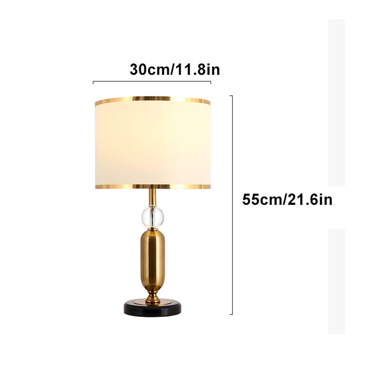 Lampada da tavolo minimalista metallo, paralume tessuto, lampada comodino