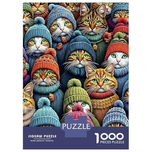 Puzzle de 1000 piezas de papel con ilustración de gatos, el regalo ideal 2