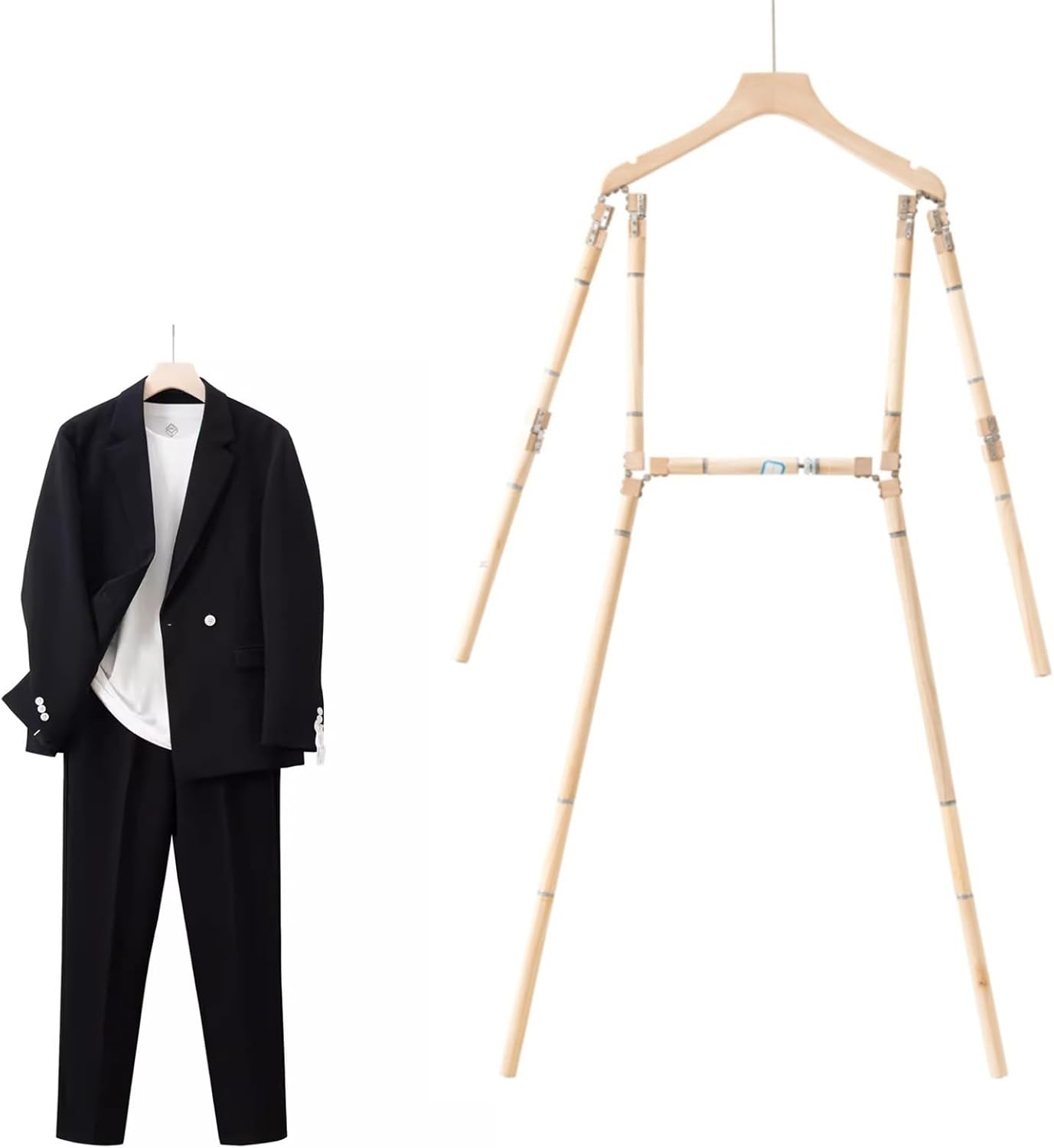Mannequin Dress Form Wooden Body Shape Display Hangers, Lightweight Dress Form for Design Training, Environmental Clothing Store/Photography Maniquin Body