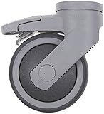 Polypropylen TENTE Lenkrolle mit Feststellerø 125mm Rückloch mit Feststeller Befestigung Rückloch Breite 32mm Polypropylen Höhe 161mm Loch 11mm