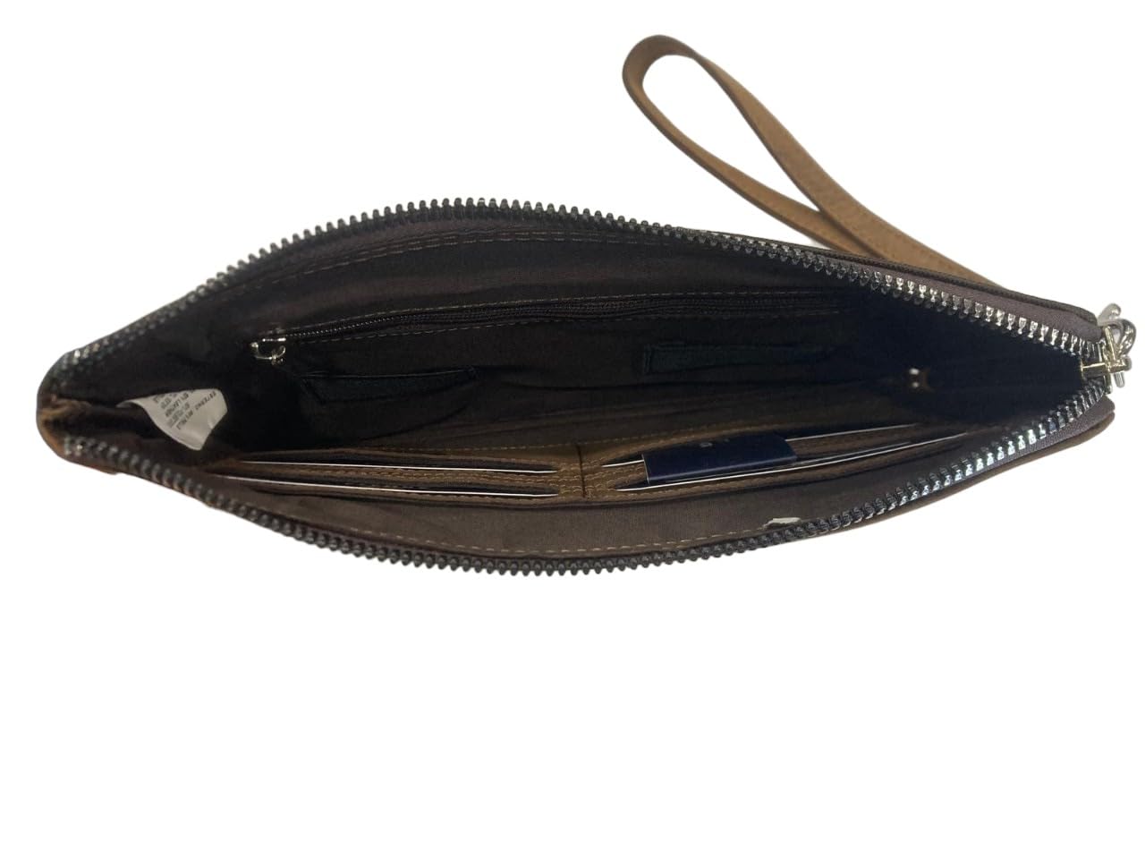 Armata di mare Wolly Pochette da Uomo in Pelle, Compatta, con Cinturino da Polso, 23x13,5x1 cm