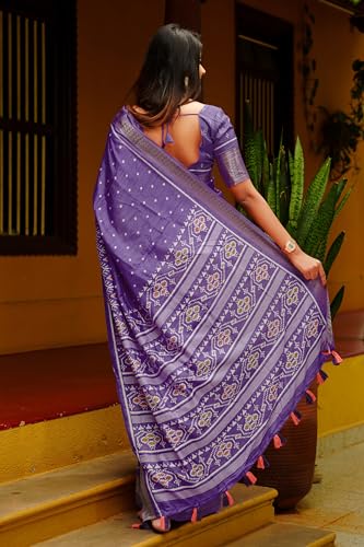 MIRCHI FASHION purple silk navratri saree – image 4