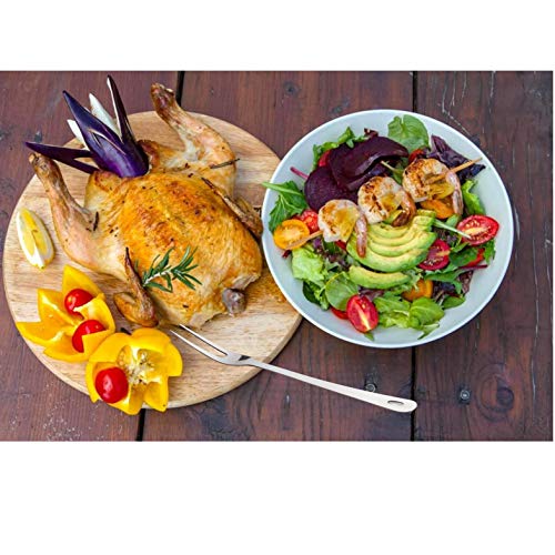 Premium 9 Piece Stainless Steel Cooking & Serving Set - Slotted Turner & Spoon, Solid Spoon, Large Fork, Ladle, Skimmer, Whisk, Potato Masher & Pasta Server - Heavy Gauge Durability - Mirror Finish - Thumbnail 7