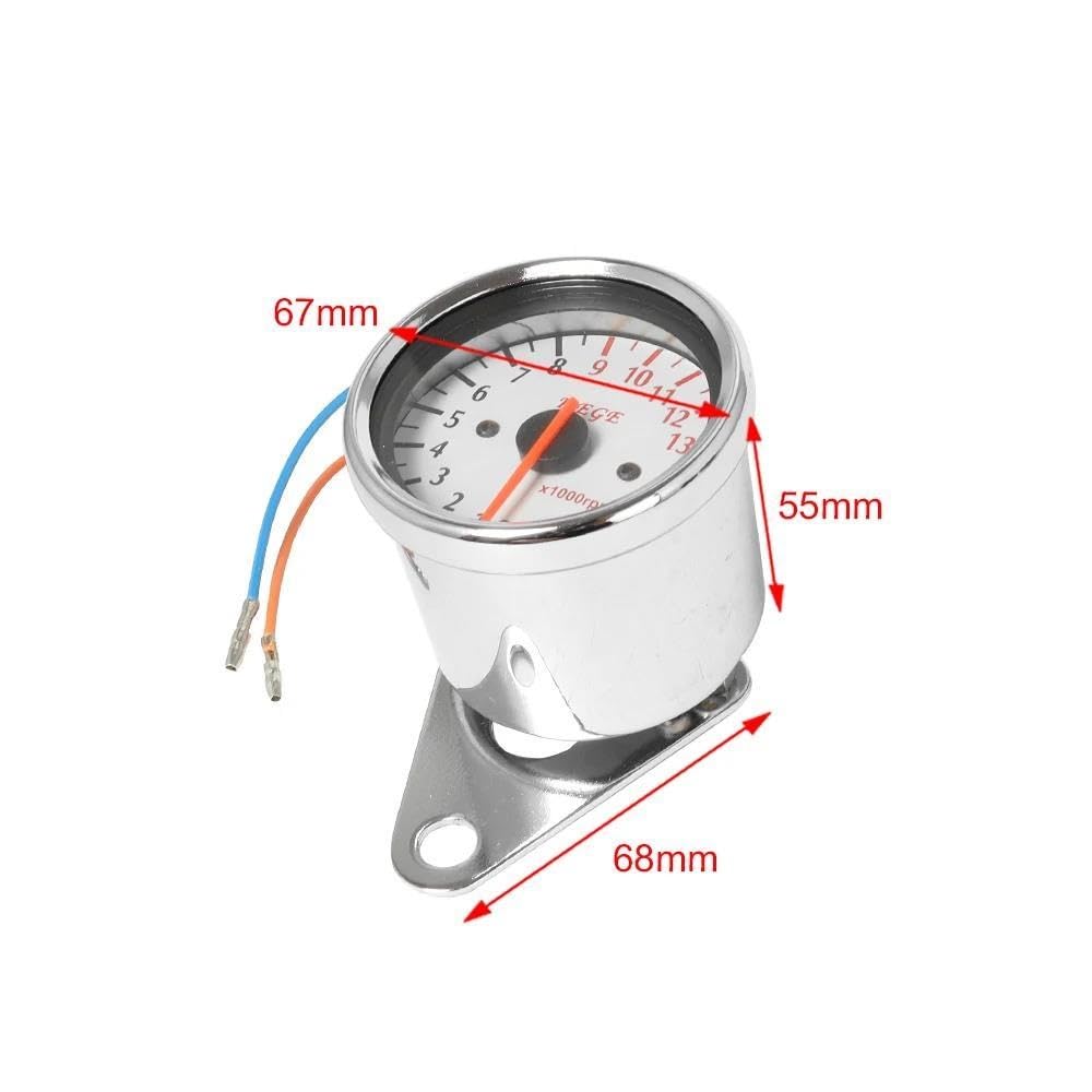 Tacómetro Retro Para Motocicleta 0-13000 Tach RPM Gauge Contador