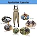 KPHYMOD Chest Waders for Men Women, Fishing and Hunting Hip Waders with Adjustable Suspenders and Belt(Gray,11)