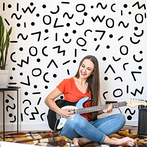 Black Line Wall Decals Vinyl Lines Wall Decals Peel And Stick Wall Stickers Vintage Abstract Geometric Wall Decals Modern Wall Stickers For Bedroom Living Room Decor #TOP3