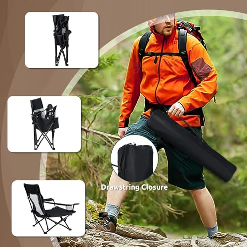 Image of HaSteeL Folding Beach Chair Set of 3, Foldable Black Camping Chairs & Grey Table for Outside, Low Beach Chair Portable for Adults Fishing, Picnic, Outdoor BBQ, Cup Holder & Storage Bag