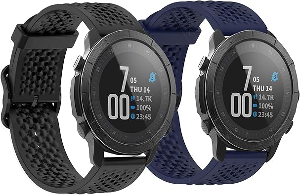 Blueshaweu Compatible con Wahoo ELEMNT Rival Band, correa deportiva de liberación rápida compatible con reloj inteligente Wahoo ELEMNT Rival, 22mm, Silicona, No es una piedra preciosa