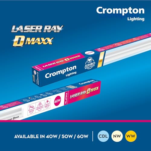 Image of Crompton Laser Ray DMaxx 60W LED Batten |6000 Lumens| Cool Day Light (6500K) (Pack of 1)
