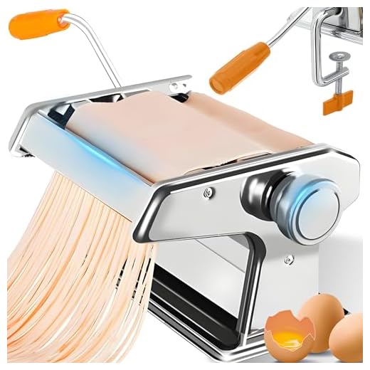Retoo Rostfritt stål manuell pastamaskin 3-i-1 pastamaskin med robust stålkonstruktion, för spaghetti, lasagne, tagliatell, rullmaskin med bordsklämma, rulle med pastaskärare
