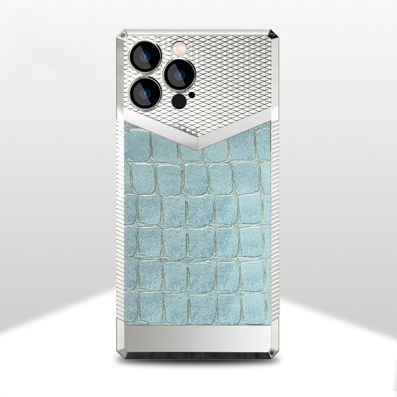 LuxuryKase Raw Electroplated Shockproof Groove Case Cover with Lens Film Silver Pated for iPhone 13 Pro Max (TPU | Silver SkyBlue) (B0C8ZBMVT9) Amazon Price History, Amazon Price Tracker