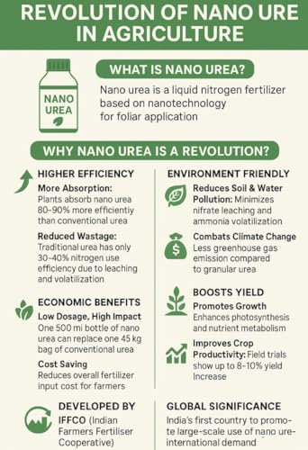Image of Nano Urea Plus Liquid Nitrogen 20% Soil Application & Water Soluble for All Plants & Garden 500 ml x 2 Bottles (1 L, Liquid)