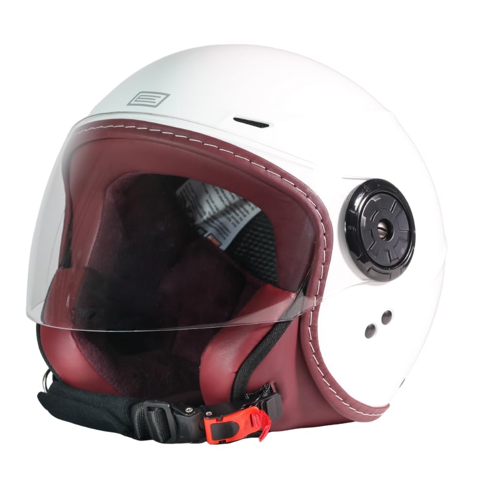 ORIGINE Casco de Moto Jet Homologado ECE 22.06, Casco Urbano para Scooter Ligero y Compacto con Visera Transparente Larga - 2