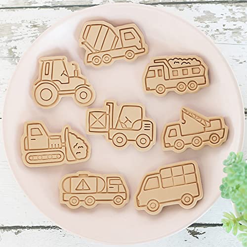 Cookies Cutters Set,8Pcs Cars Cookie Stamps,Diy Biscuits Tools For Baking,Playdough Cutters Toys For Kids Christmas Cookie Cutters #TOP5