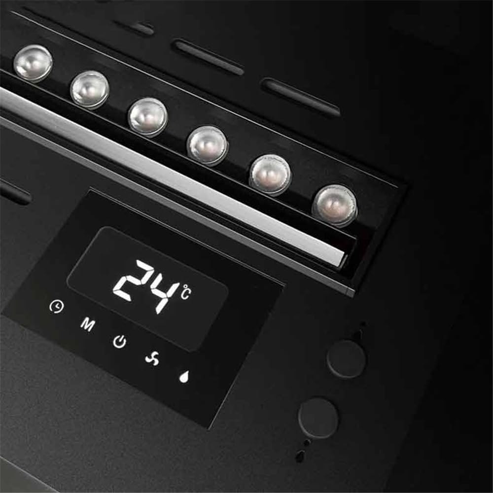 Kominek ścienny Kominek elektryczny 3D z atomizerem, wbudowany, ekranem dotykowym LCD, pilotem, regulacją płomienia(Średni)