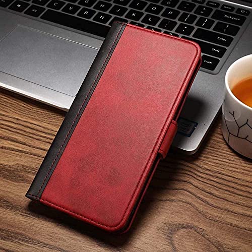 Étui en cuir synthétique rouge de qualité pour iPhone 12 Pro Max - 5