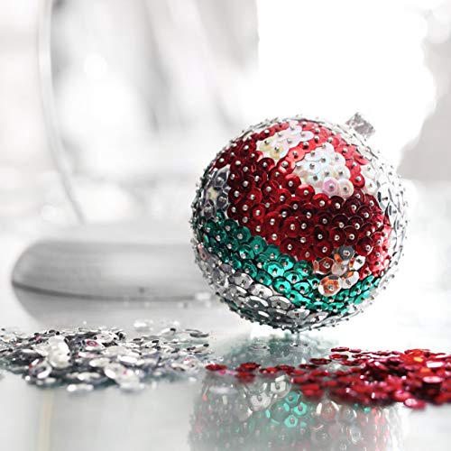 Naler 2800 Pieces 6MM Loose Sequins Cup Sequins Embroidery Sequins Iridescent Spangles for Crafts Sewing Wedding Christmas Easter Decorations, White Iridescent