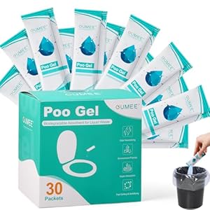 30 PACK Poo Gel for Portable Toilet, Camping Toilet Powder for Potty Bags, Eco Absorbent Gel, Portable Toilet Gel Packets for Outdoor Recreation Camping Supplies (30)