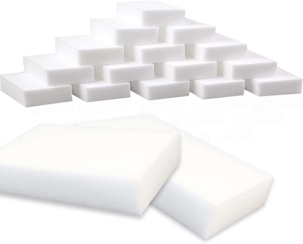 INT 20 Magic Eraser Sponges Cleaning Almost All Surfaces - White Kitchen Cleaning Sponge - Car Clean Sponge - Chemical Free Stain Cleaner and Mark Removal