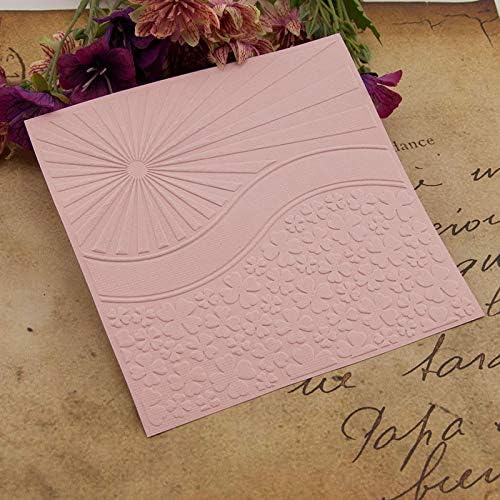 Kwan Crafts Sunshine Flowers Plastic Embossing Folders for Card Making Scrapbooking and Other