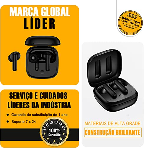 Qcy T13 ANC Fone De Ouvido Sem Fio, Fone Bluetooth 5.3 Com Cancelamento De Ruído Ativo, 30Horas de R