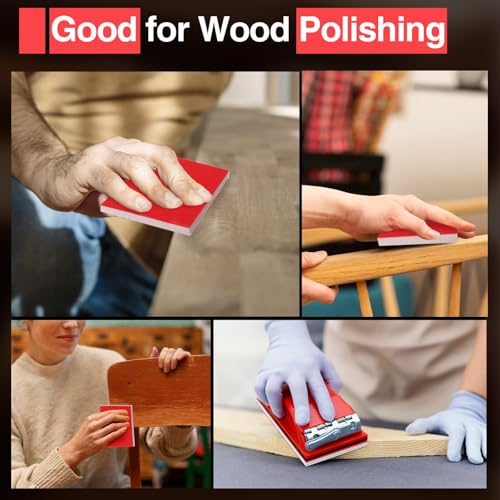 Sanding Sponge 80-3000 Grit Sandpaper Assortment, Washable and Reusable Sanding Blocks, Wet/Dry Sandpaper for Wood, Metal, Drywall, Furniture Polishing