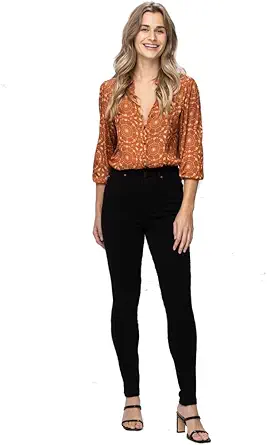 Judy Blue High Waist Tummy Control Classic Black Skinny Jeans, JB-88757