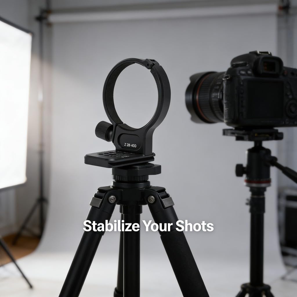 Lens Collar Tripod Mount Ring for Z 28 to 400mm F / 4-8 VR Lens with 70mm Quick Release Plate, Aluminum Alloy - Enhanced Stability, Arca Compatible, Durable and Easy Installati