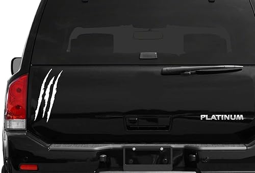 Miniatura 4 de (M79) Calcomanías de Monstruo - 2 piezas Calcomanías de Vinilo Premium para Automóvil, Calcomanías de Rayas de Arañazo de Garra de Monstruo para