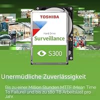 Toshiba 6TB S300 Surveillance HDD - 3.5' SATA Internal Hard Drive Supports up to 64 HD cameras at a 180TB/Year workload (HDWT720UZSVA) – Ansicht 4