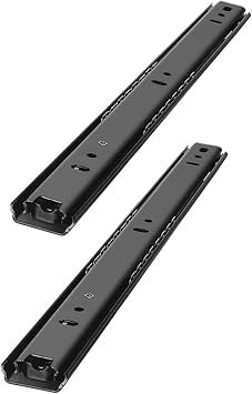 Drawer runners,Heavy duty drawer runners, Cabinet Drawer Slides 350mm 400mm 450mm Metal Steel Drawer Runners Table Extension Slides Detachable Keyboard Desk Drawer Rail 25kg 1 Pair350mm/14in