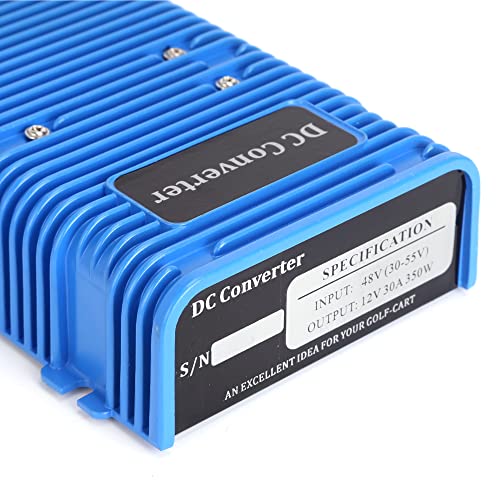 Universal Golf Cart Voltage Reducer Dc Converter 36V Or 48V To 12V, 30 Amp 360 Watts With Power Source #TOP3