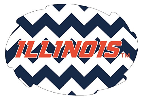 Illinois Fighting Illini 5x6 Inch Chevron Swirl Magnet Single Officially Licensed Collegiate Product