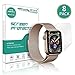 [8 Pack] AnoKe for Apple Watch iWatch 44mm/42mm Screen Protector (Series 4 /Series 3/2/1), [Not Glass] Liquid Skin [Max Coverage] Curved Edge Case Band Friendly Lifetime Replacement Warranty
