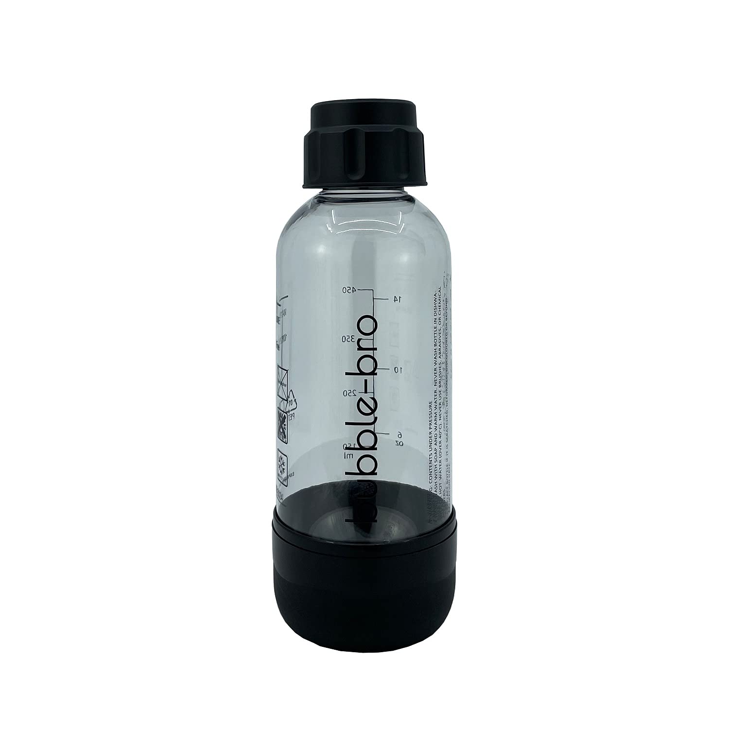 bubblebro 500ML BPA-Free Bottle - for use with bubblebro Origin Sparkling Water Maker (Black)