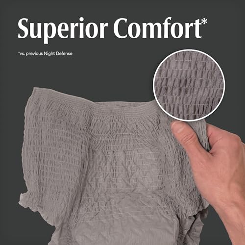Image of Depend Night Defense Adult Diapers, Incontinence Underwear for Men, Disposable, Overnight, Large, Grey, 22 Count, Packaging May Vary (Pack of 2)