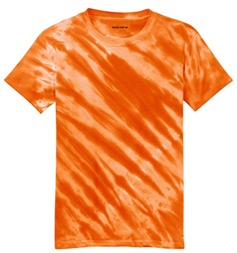 Joe's USA - Koloa Tiger Stripe Tie-Dye T-Shirt-Orange-X Large