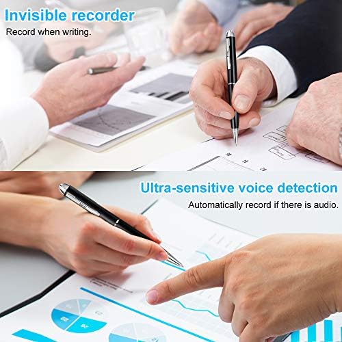 Voice Recorder Digital Voice Recorder - 16GB Voice Recorder Used for Lectures, Meetings, Interviews | 180 Hours Storage Capacity | 15 Hours Continuous Recording | 384 kbps with High Sound Quality