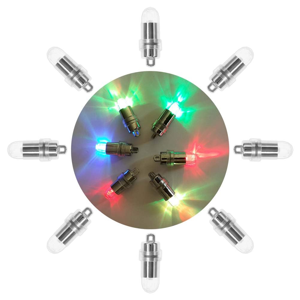 Tazweeq24 Piece Color Changing LED Mini Light, Multicolor Glitter Mini Paper Lantern Lights, Waterproof Balloon Lights Battery Powered Party Lights for Graduation Party Birthday