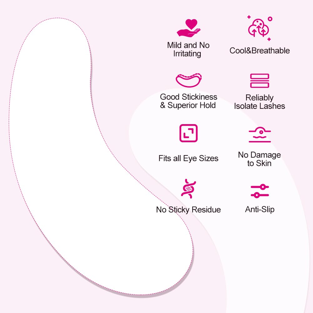 Lunamoon 150 works Eye Pads for Eyelash Extension Pads Eyelash Extension Pad Eyelash Lifting Pad Eye Gel Patch for Eyelash Extensions Eyelash Pads (Purple150) - Image 2