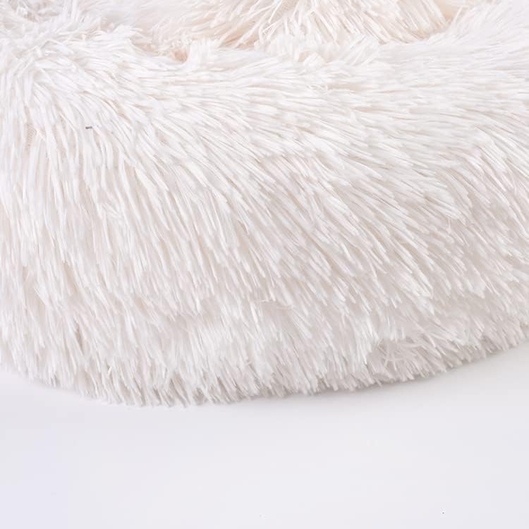 review Donut Cat Bed Soft Pet Bed for Indoor Cats Plush Cat Nest Bed Round Dog Bed Warm Sleeping Puppy Sofa Small Medium Improved Sleep Fluffy Cushion,80cm,Dark Grey