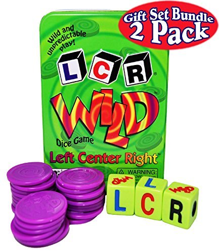 George & Company LLC LCR (Left Right Center) in Blue & LCR Wild Dice Game in Green Tin Gift Set Bundle - 2 Pack - Image 4