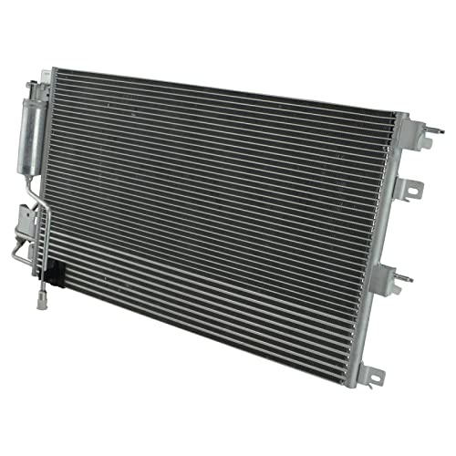Image of TRQ A /C Condenser and Receiver Drier Assembly with Transmission Oil Cooler Compatible with 2008-2011 Ford Focus Automatic Transmission