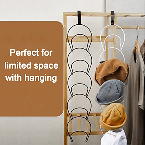 Hikinlichi 10 Pack Hat Racks Hangers Baseball Cap Holders Organizers Closet Hanging Display Storage Rack For Scarves Handbags Towels Clothes Ties Over Door Wall Mounted W Hanging Hooks Black #TOP5