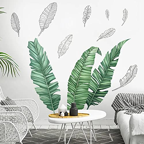 Tanlaby Grandi Verde Foglie Adesivi Murali