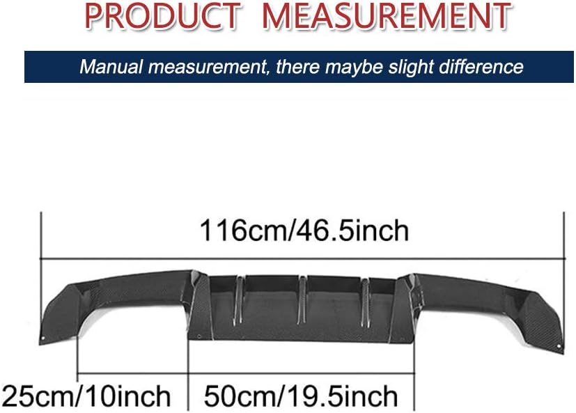 Carbon Fiber Rear Diffuser fits BMW F87 M2 Coupe 2016-2019 2 Series Rear Lip Spoiler Bumper Cover Lower Lip Spoiler Valance Protector Factory Outlet