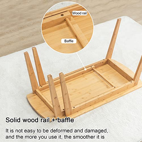 Adjustable Coffee Tables,Rectangle Minimalist Bamboo End Table,Living Rooms Side Table Cocktail Desk Table,Retractable 100-155Cm, Modern Decor Centre Table For Home/Balcony/Office ( Color : Brown ) #TOP2