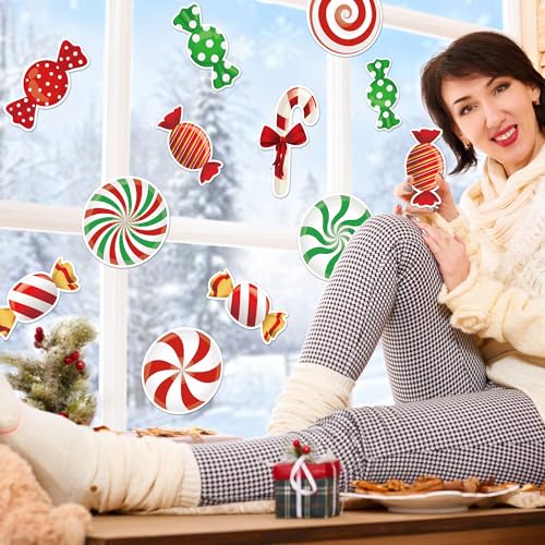 Image of 45PCS Christmas Candy Cutouts for Bulletin Board Decoration, Christmas Candies Paper Cut-Outs Candy Cut Outs for Christmas Party Home School Classroom Bulletin Boards Decorations