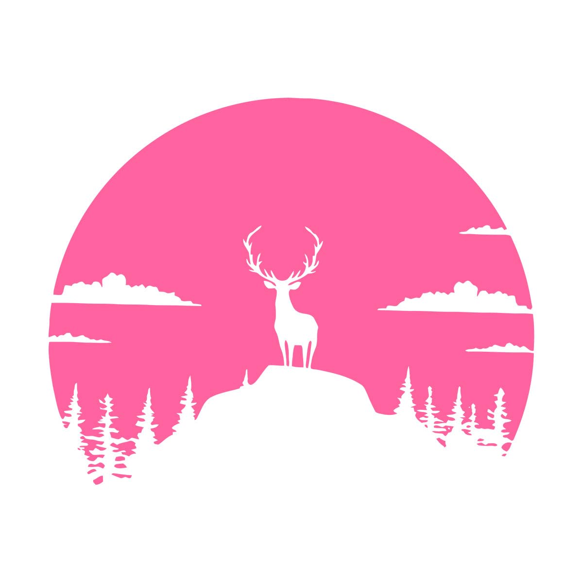 Deer Mountain Camper Trailer Truck car Decals Sticker for Camper rv Motorhome Caravan Jungle Forest Travel Adventure Extra Large